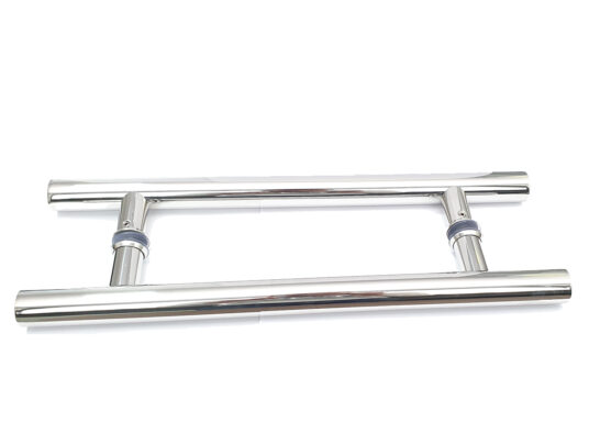 Puxador Porta Pivotante Portão Duplo Inox 304 45cm Redondo Puxador Porta Pivotante Portão Duplo Inox 304 45cm Redondo