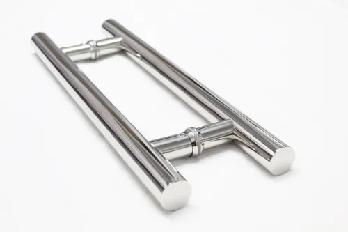 Puxador Porta Pivotante Portão Duplo Inox 304 45cm Redondo Puxador Porta Pivotante Portão Duplo Inox 304 45cm Redondo