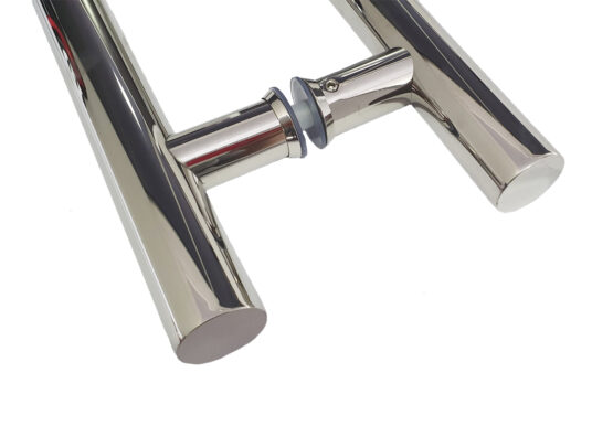 Puxador Porta Pivotante Portão Duplo Inox 304 45cm Redondo Puxador Porta Pivotante Portão Duplo Inox 304 45cm Redondo