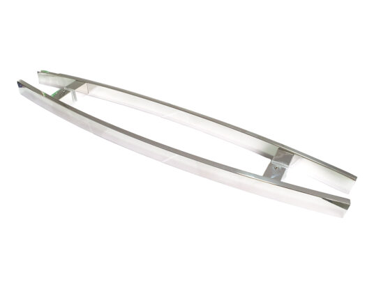 Puxador Porta Pivotante Portão Duplo Inox 304 80cm Chato Curvo Puxador Porta Pivotante Portão Duplo Inox 304 80cm Chato Curvo