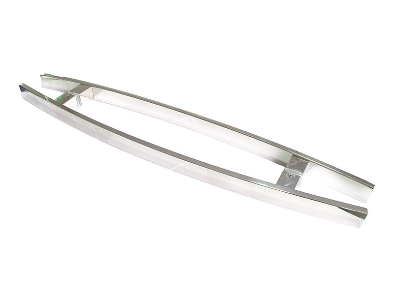 Puxador inox 40cm chato curvo