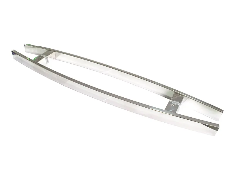 Puxador inox 40cm chato curvo